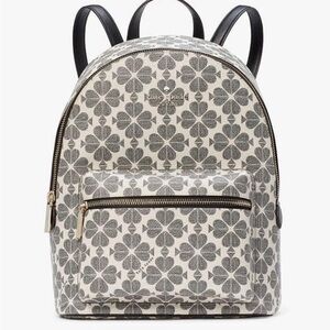 Kate Spade New York Signature Spade Flower Medium Backpack Blk/Wh New W/ Tag